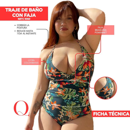 Traje De Baño Con Faja Swimsuit